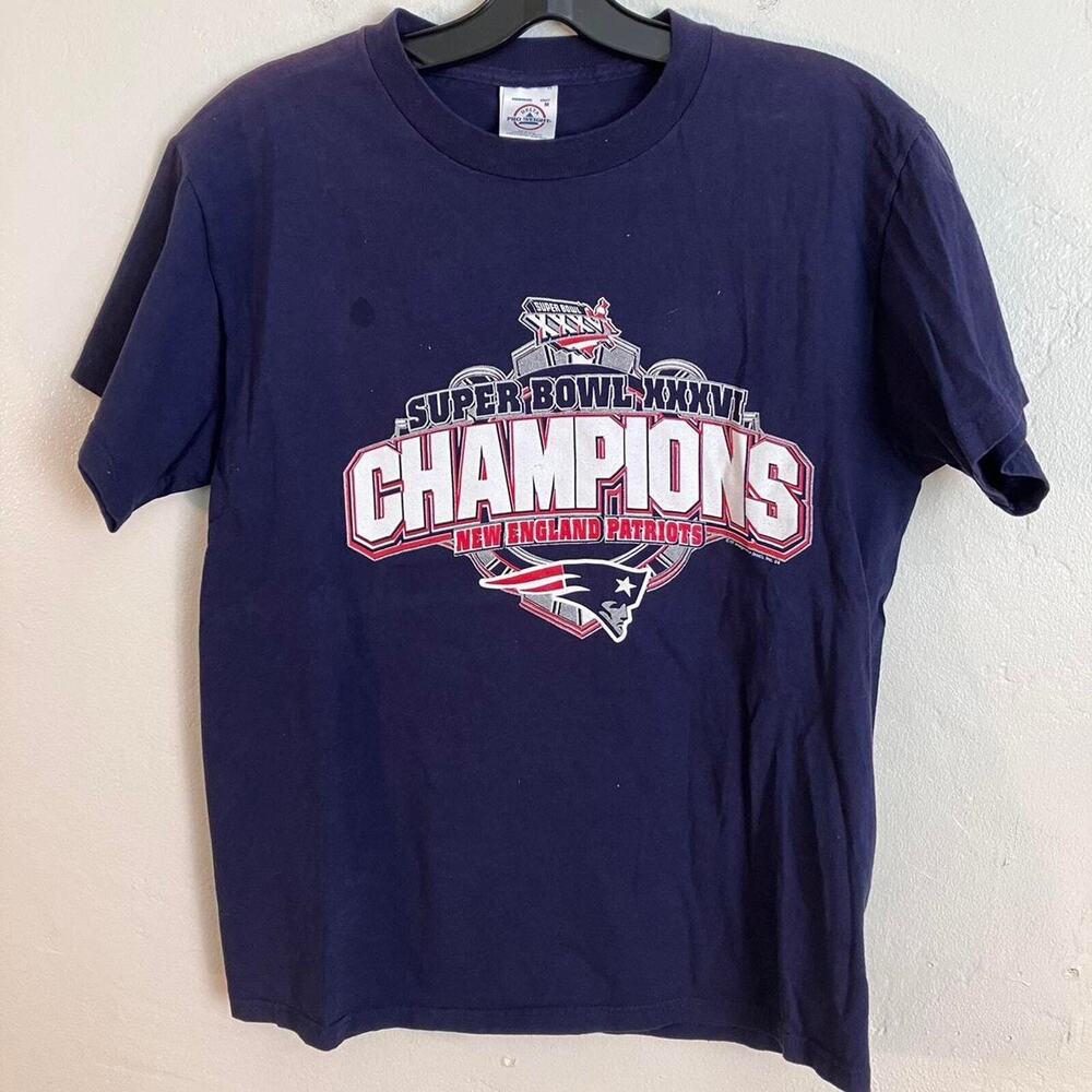 Vintage Y2K New England Patriots Super Bowl XXXVI Champions T-Shirt M Reebok NFL
